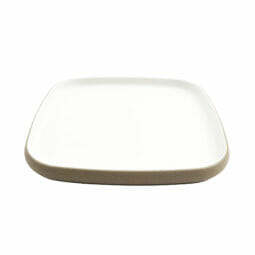 21375-TOH/SND - 10.5" hatch touch of honey interior/sandstone exterior square melamine plate, 10.5"L x 10.5"W x 1"H, GET, cheforward