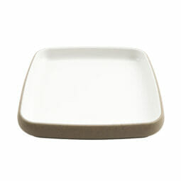 21373-TOH/SND - 6.5" hatch touch of honey interior/sandstone exterior square melamine plate, 6.5"L x 6.5"W x 1"H, GET, cheforward