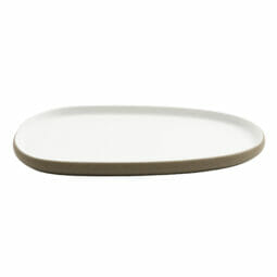 21382-TOH/SND - 15.5" hatch touch of honey interior/sandstone exterior large oblong melamine platter, 15.5"L x 7.5"W x 1"H, GET, cheforward