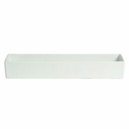 COMP24-MOD-WW - 2.01 qt., 14.25" x 5" Rectangular Rectangular Straight Sided Salad Bar Bowl, 3" Deep, Bugambilia MOD Smooth Finish, White