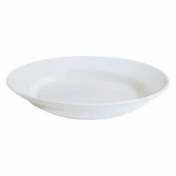 PA1101927412 - 25.4 oz. Bright White Porcelain Salad Bowl, 9 1/4" Corona Elegance (Stocked)