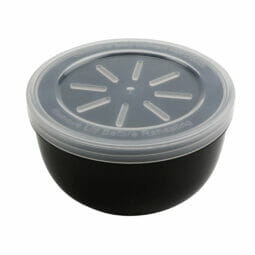 EC-23-2X-BK/CL - 12 oz. Black/Clear, Polypropylene, Soup Reusable Container, (14 oz. rim-full), 4.375 Top Dia., 2.3 Height, G.E.T. Eco-Takeout's