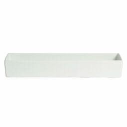 COMP57-MOD-WW - 3.05 qt., 8.5" x 5.75" Rectangular Straight Sided Salad Bar Bowl, 6" Deep, Bugambilia MOD Smooth Finish, White