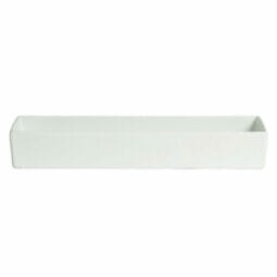 COMP44-MOD-WW - 3.31 qt., 18.5" x 5.75" Rectangular Straight Sided Salad Bar Bowl, 3" Deep, Bugambilia MOD Smooth Finish, White