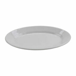 OP-911-AM-W - 9.25" x 6.25" Oval Melamine Platter