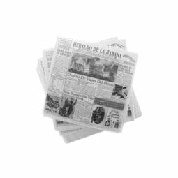 4-TE3742 - 12" x 12" Food-Safe Cuban Newsprint Liner, White, 1000 pieces./cs.