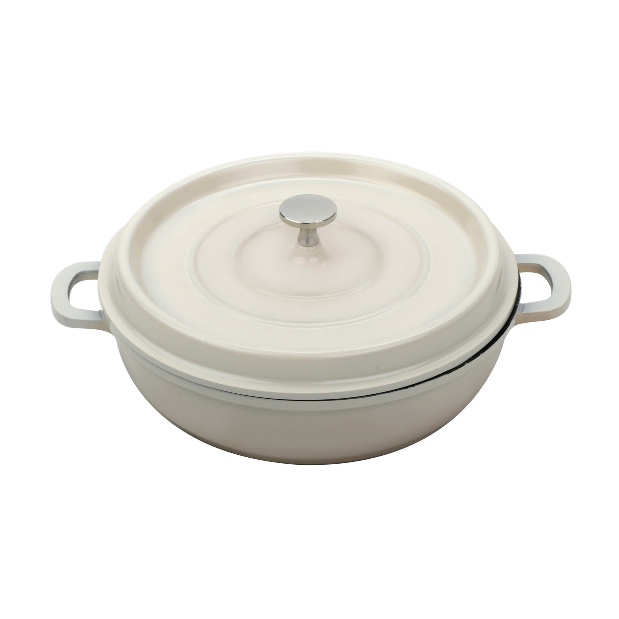 6.5 qt. (7 qt. rim-full), 11 Induction Ready Round Dutch Oven w/ Lid, 4.5  deep (Clear Coat)