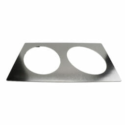 T0B009-2-SS - Stainless Steel Tile 21.575"x13.228" -2 cut outs for CA-009- Fits CA-009RING, GET, Heiss