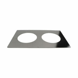 T0B011-2-SS - Stainless Steel Tile 21.575" x 13.228" - 2 cut outs for CA-011 - Fits CA-011RING