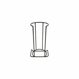 RCK-B8 - 5" L x 7" W Black, Iron Polyethylene, Stacking Rack, 12.25" Tall, Fits Round Plates with Dia. of 4.63 to 5.12, G.E.T. Dish Storage Rack