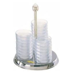 3289010 - ELEGANCE Bowl Holder 'Mini' with 30 Glass Bowls (60 mm) Model Stainless Steel, Stainless Steel Holder