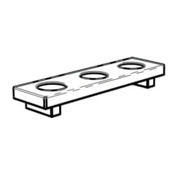 3193909 - small wooden base for 3 bowls incl. plastic insets