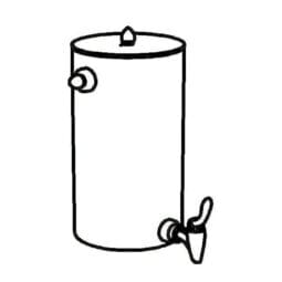3174998 - SPARE Spare Container Milk Can 9 l, Model Gold Stainless Steel Can with draining and lid, acrylic glass, FRILICH Stainless Steel Faucet and Crushed Ice tube made of Stainless Steel (24 carat gold-plated)