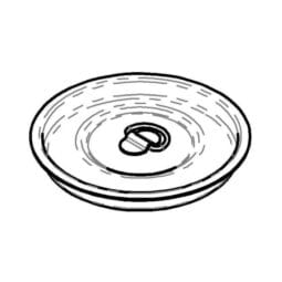3131310 - Replacement Stainless Steel Lid for Milk Dispenser. FRILICH 3DE011. (Fits EMC050E, RMC030X004, RMC030X005 Milk Dispensers)