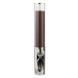 8168070 - 2.6 qt. / 0.7 gal. / 2.5L Replacement Rotary Cereal Dispenser / Dry Food Dispenser (Container without Base). Acrylic Container Includes Lid, Stirring Handle, and Stainless Steel Chute. FRILICH EB599E250 CONNECT (Fits EB634E Base)