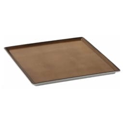 2935334 - 13" x 13" Square Caramel China Plate. FRILICH 3PO058 RAISER
