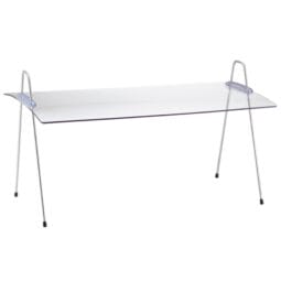 3089082 - Acrylic Rectangular Sneeze Guard, Portable and Adjustable Incline for a 25" Display. Includes Wire Legs. 25.6" x 16.5", 15.4" tall. FRILICH EB702E ELEGANCE (Fits ETO000E001 Bread Board, EFC000E019 Cold Food Display Set)