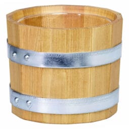 2765060 - Wooden Beverage Bucket/Tub. Includes PC Plastic Insert Liner. 9.1" dia., 7.1" tall. FRILICH LB609 CARAFINE