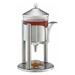 3179010 - ELEGANCE Honey Dispenser Model Stainless Steel for 1kg liquid Honey, Honey Container made of dishwasher-proof transparent plastic, Lid with Handle, Casing, Stainless Steel Base and Drip Dish, dishwasher-proof Valve