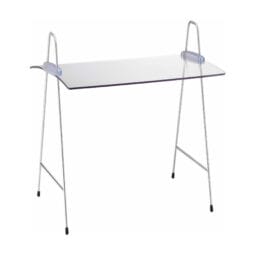 3090081 - Acrylic Rectangle Sneeze Guard, Portable and Adjustable Incline for a 18" Display with Wire Legs 18.5" x 16.5", 23.6" tall. FRILICH EB708E GUARD