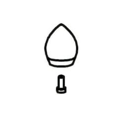 3174912 - SPARE Knob Stainless Steel Handle with screw 9 l compatible with Lid for Juice Dispenser
