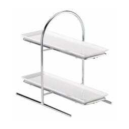 3244100 - STRUCTURE Etagere 'Mini' Display Stand with two tiers, chromium for two China Plates (Article:3PO029)