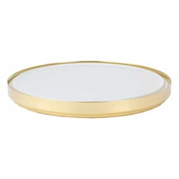 6243020 - UNISON Cooling Plate '400' China Plate (400mm), Model Gold Base made of Stainless Steel (24 carat gold-plated) with plastic Ice inset and Cooling Pack