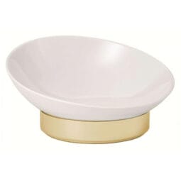 6249020 - UNISON Freshness Dish '280' with China Bowl 280mm, Model Gold Base made of Stainless Steel (24 carat gold-plated), with plastic Inset and Cooling Packs