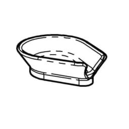 2760180 - White China Serving Spoon Rest, 3.2" x 2.4", 0.7" tall. FRILICH 3PO054