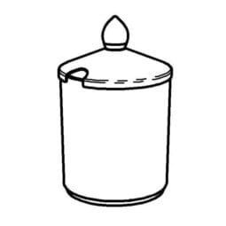 8170010 - SPARE Spare Container for Jam Bar, plastic Container 0.6 l (frosted Look), Model Gold incl. Stainless Steel Lid and Handle (24 carat gold-plated) with Cut-Out for Spoon and Lid Holder aswell as 'Good Night Lid'