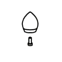 3174913 - SPARE Knob Stainless Steel Handle with screw 9 l (24 carat gold-plated) compatible with Lid for Juice Dispenser