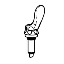 3193806 - Replacement Colani Cap with Attached Handle for Stainless Steel Colani Faucet/Spigot. FRILICH 3HA019 (Fits 3HA020 Colani Faucet/Spigot Body)