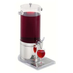 3174010 - ELEGANCE Juice Dispenser Model Stainless Steel (9 l) acrylic glass Container and Lid, Frilich Stainless Steel Faucet, plastic Drip Dish, Drip Grille and lid handle made of St. St., Cooling Pack inside of the Base