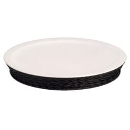 3255051 - 16.1"Cold Food Display Set with Wicker Basket Base. Includes Insulated Basin, Cooling Pack, and White China Plate. 16.1" dia., 2.75" tall. FRILICH NFC000B403 PICKNICK (Fits NB001E Dome Cover)