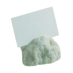 1065050 - White Natural Stone Label Holder 1.5" x 2.76", 3.1" tall, FRILICH 3SH010 ACCESSOIRE