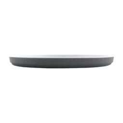RP-2-11-WM/GRM - 11" Stackable Round Melamine Dinner Plate, White Matte inside/ Gray Matte outside, GET. Roca Balance.