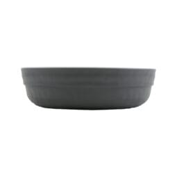 RB-2-7-WM/GRM - 24 oz Stackable Low Street Melamine Bowl, (30 oz Rim Full, 7" dia.), White Matte inside/ Gray Matte outside, GET. Roca Balance.