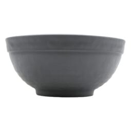 RB-2-70-WM/GRM - 32 oz Stackable Melamine Bowl (7" dia.), White Matte inside/ Gray Matte outside, GET. Roca Balance.