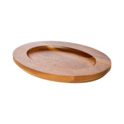 SKOV-16-BASE - Wood Underliner for 16 oz Oval Server, 8.63" L x 6.63" W x .75" H, Acacia, Heiss, Tabletop