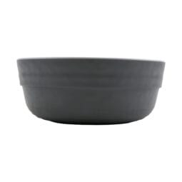 RB-2-15-WM/GRM - 15 oz Stackable Soup/Salad Melamine Bowl (20 oz Rim Full), White Matte inside/ Gray Matte outside, GET. Roca Balance.