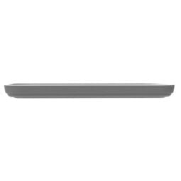 RS-2-128-WM/GRM - 12" x 8" Stackable Rectangular Melamine Plate, White Matte inside/ Gray Matte outside, GET. Roca Balance.