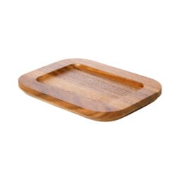 SKRE-14-BASE - Wood Underliner for 14 oz Rectangular Server, 8.87" L x 6.63" W x .75" H, Acacia, Heiss, Tabletop