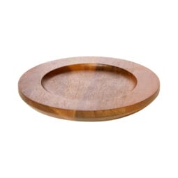 SKRO-14-BASE - Wood Underliner for 14 oz Round Server, 7.85" Dia. x .75" H, Acacia, Heiss, Tabletop