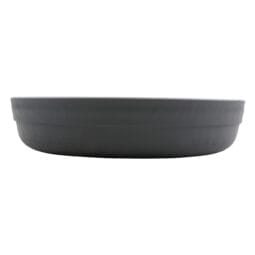 RB-2-9-WM/GRM - 42 oz Stackable Melamine Bowl (54 oz Rim Full, 9" dai.), White Matte inside/ Gray Matte outside, GET. Roca Balance.