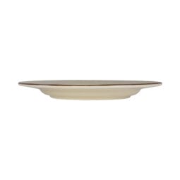 D850M-V - Melamine Round Crackle Plate - Vanilla