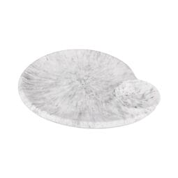 B598118-BBM - Melamine Square Chip & Dip Plate - Black Marble