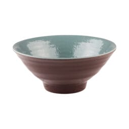 D1006RR-ABY - Melamine Bowl - Aubergine Matte Finish Outside/Abyss Gloss Finish Inside