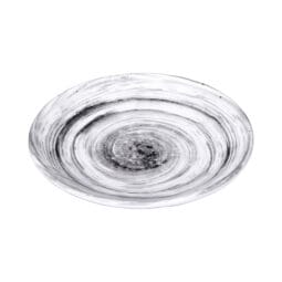 D61R-BD - Melamine Round Plate - Black Design