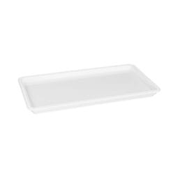M1581-NW - Melamine Rectangular Beaded Edge Tray - White