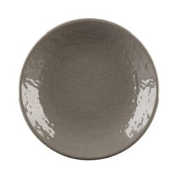 D638RR-MR - Melamine Round Pebble Plate - Mushroom